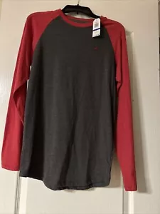 Nautica Boys Baseball Shirt Gray & Red NWT Size XL 18/20 - Picture 1 of 2
