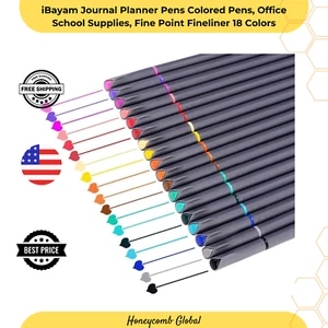 Journal Planner Pens Colored Pens, Office School Supplies, Fine Point Fineliner - Picture 1 of 8