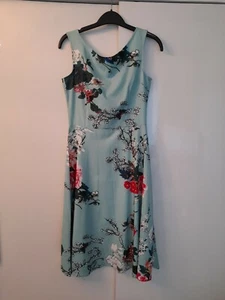 X-L-G Ladies Mint Green Floral Sleeveless Dress Size XS - Picture 1 of 9