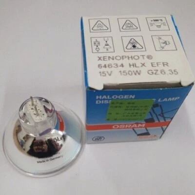 OSRAM Halogen Lamp 64634 HLX EFR 15V150W GZ6.35 Gastroscope Microscope Lamp Bulb - Image 1 of 4