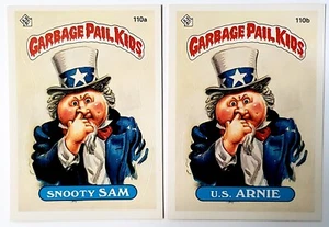 🔥1986 TOPPS GPK SERIES 3 BIG SISTER VARIANT SNOOTY SAM 110a & U.S. ARNIE 110b🔥 - Picture 1 of 2