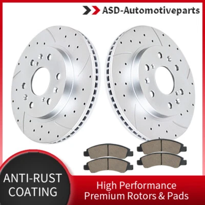 Front Drilled Brake Rotors Brakes Pads for Chevy SILVERADO 1500 GMC SIERRA 1500 Foto 1 de 4