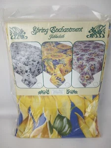 Vintage Frühling Verzauberung Blumen Stoff Tischdecke 52 x 70 länglich rechteckig NEU - Bild 1 von 7