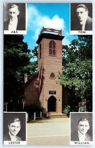 Postal IA Nashua Little Brown Church In The Vale Weatherwax Brothers H3 - Imagen 1 de 2