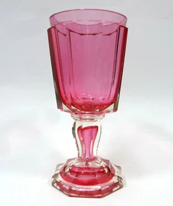 Goldrubin XL seltenes Glas Pokal ca. 1850 - Picture 1 of 12