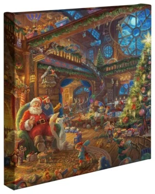 Envoltura de lona Thomas Kinkade Studios Santa's Workshop 14 x 14 Foto 1 de 3