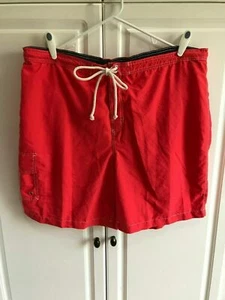 New Men's Merona Swim Shorts Size XL Orange Elastic Waist with Tie String - Picture 1 of 5