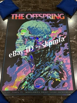 THE OFFSPRING Tampa Poster Rainbow Foil 💯 Official Merch #/50 - Image 1 of 4