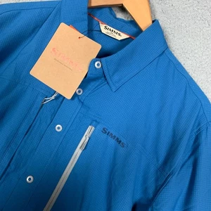 SIMMS Intruder Bicomp Shirt Mens Medium Nightfall/Cinder UPF 30+ Fishing NWT $94 - Picture 1 of 15