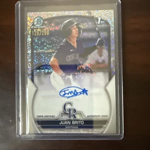 2023 Topps Bowman Juan Brito Chrome Prospect Auto Speckle /299 - Picture 1 of 2