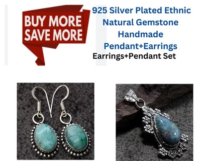 Juego de pendientes colgantes Larimar | Juego combinado 1,4|2,2" GW Foto 1 de 4