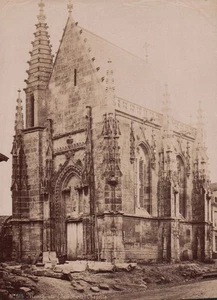 Frankreich Deux Sevres Menigoute Kapelle altes großes Foto Mieusement 1880 - Bild 1 von 3