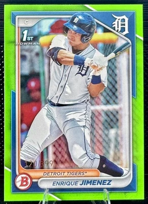 2024 Bowman Enrique Jimenez #BP-31 Neon Green - Detroit Tigers 120/399 - Image 1 of 2