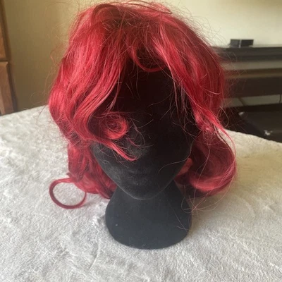 Pelucas Arda Ferrari Rojo Cosplay Disfraz Flequillo Ondulado Foto 1 de 4