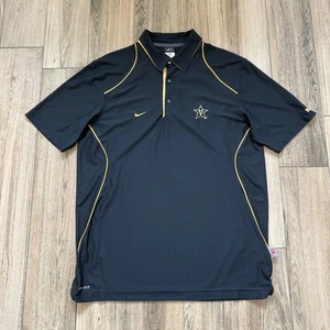 Nike Team Men’s Dri-FIT Black Vanderbilt Commodores Polo Golf Shirt Size Large/L - Picture 1 of 7