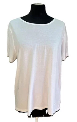 Gloria Vanderbilt Women's Classic White Pullover T-shirt Cotton Blend XL Summer - Image 1 of 4