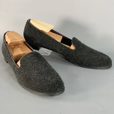 Mocasines planos sin cordones STUART WEITZMAN talla 11 de terciopelo negro con textura Foto 1 de 4