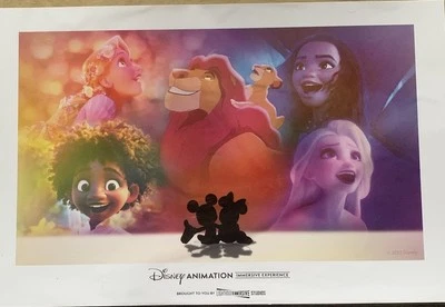 Disney Animation Immersive Experience Print Poster - Brand New in plastic - Image 1 of 4