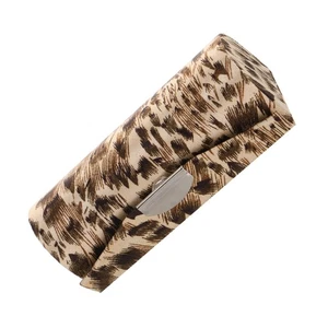 Caja de lápiz labial estuche de viaje soporte con espejo estampado de leopardo bolsa de maquillaje - Imagen 1 de 12