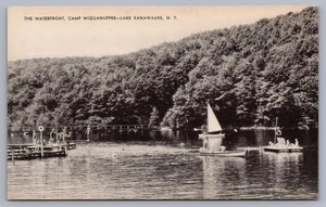 The Waterfront Camp Wiquanuppek Lake Kanawauke NY Postkarte N15 - Bild 1 von 3