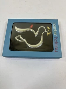 Adorno Nambe Holiday Peace Dove en metal plateado y dorado MT0771 - Imagen 1 de 3