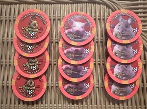 Wynn Casino Las Vegas Nevada Year Of Chip Assortment (x12) Chinese New Year - Picture 1 of 4