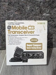 VINTAGE GE Mobile CB Radio Transceiver Model 3-5808 40 Channel Two-Way Radio NIB - Picture 1 of 7