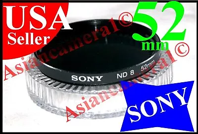 Genuine Sony OEM 52mm ND-8 Neutral Density Lens Filter Camcorder Circular Camera - Image 1 of 2