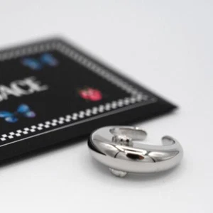 New VERSACE Galaxy Moon Ring for Men Size JP #17 / US #8 Silver with Box Medusa - Picture 1 of 9