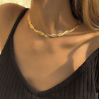 Women's Fashion Jewelry Gold Double Layer Twist Weave Choker Necklace