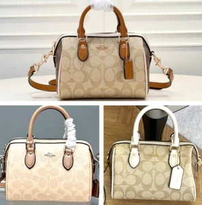 COACH CY742 Women's Mini Rowan Crossbody Bag Signature 3 Colors Outlet Products - Picture 1 of 25