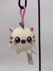 Squeezamals White And Pink Plush Clip On 3'' 2020 - Picture 1 of 5