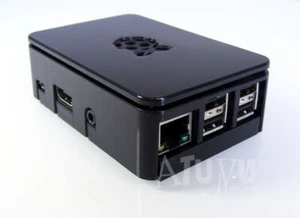 Boitier Opaque Noir pour Raspberry Pi Model RP2 B, RP2 B+, RP3 - Afbeelding 1 van 9