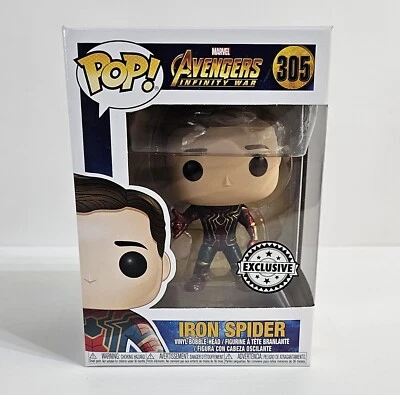 Funko Pop #305 Iron Spider Unmasked Marvel Avengers Infinity War Exclusive - Immagine 1 di 4