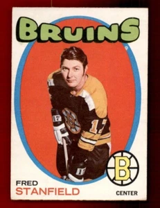 1971-72 O-Pee-Chee #7 Fred Stanfield DAMAGE - Imagen 1 de 2