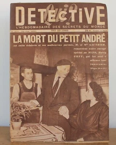 Qui? Détective N°204 L'hebdomadaire des faits divers 1947 La mort du petit André - Imagen 1 de 5