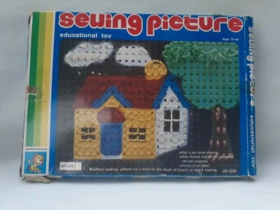 RARE vintage Game educational toy activity Sewing picture 1970  - Image 1 of 4