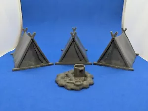 Viking Tents Camp Campsite Set 28mm 1:56 Wargames Tabletop Model Scatter Scenery - Picture 1 of 12