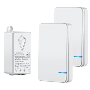 Wireless Lights Switch Kit 2 Mini Remote Control No Wiring Waterproof for Lamp - Picture 1 of 12