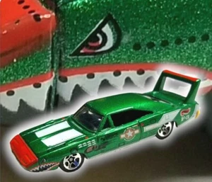 Hot Wheels 1970 70 Dodge Charger Daytona Green 5sp Tan Base Flying Aces Military - Picture 1 of 7