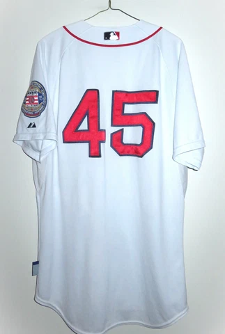 Authentic Majestic Cool Base Boston Red Sox Pedro Martinez Home Jersey 44 Large Cover