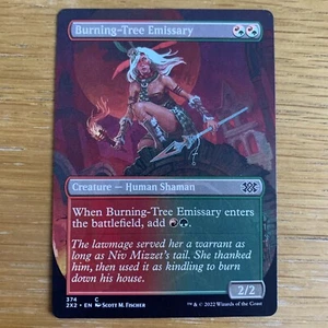 MTG Burning-Tree Emissary - BORDERLESS Double Masters 2022 Near Mint Magic Card - Picture 1 of 3