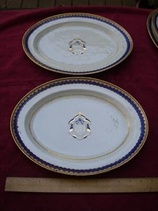 PAR DE PLATOS DE PORCELANA DE EXPORTACIÓN CHINA CHINA 19TH C American Mkt-13 1/4 pulgadas - Imagen 1 de 9