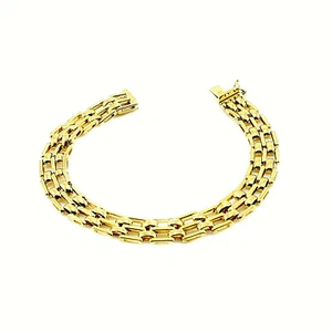 Flaches Damen-Gliederarmband 9 kt Gelbgold gepunzt - Präsentationsbox - Bild 1 von 1