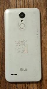 LG LM-X220PM Tribute Empire SmartPhone White Cracked Screen Parts Or Repair - Picture 1 of 3