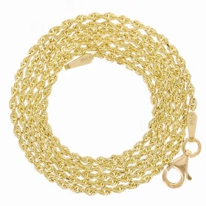 10k Gelbgold Massiv Diamantschliff Seil Kette Halskette 22" 1,5 mm 4,3 Gramm - Bild 1 von 4