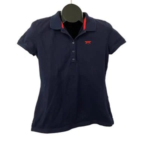 Talbots Dark Blue Polo Top Embroidered Shirt MEDIUM   - Picture 1 of 6