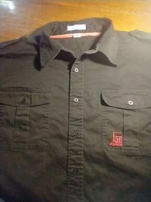 Vintage* Artful Doger-Black - Button Down- Long Sleeve-Lightning Bolts Shirt 2XL - Image 1 of 4