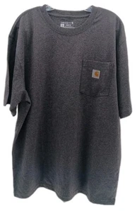 Carhartt T-Shirt Herren Large Tall Loose Fit Grau Tasche Freizeit Arbeit Outdoor Tee - Bild 1 von 7