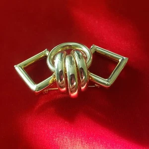 3" Geometric Gold-tone Fashion Brooch - Picture 1 of 3